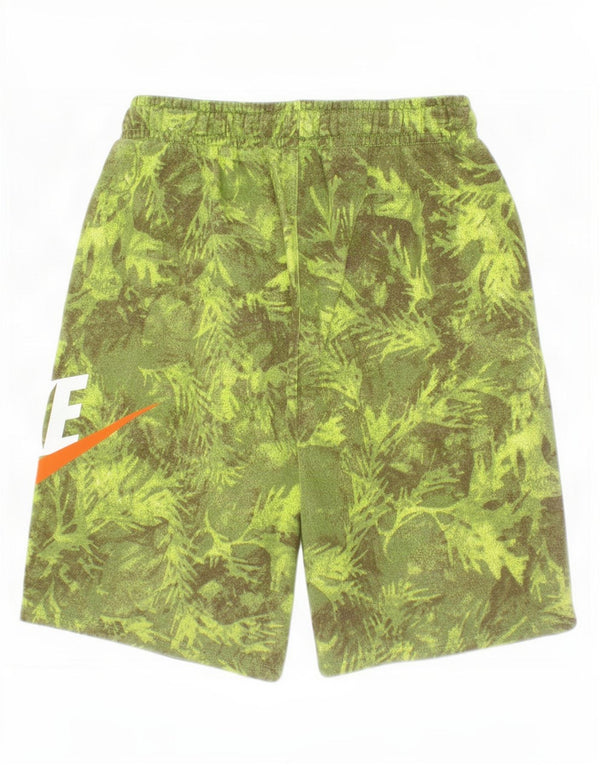 Nike drenge grafiske sportsshorts 13-14 år XL Grøn Camouflage Bomuld