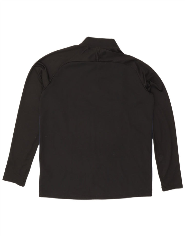 Nike Herre Dri Fit Pullover med lynlås-hals Træningsdragt Top Stor Sort Colourblock