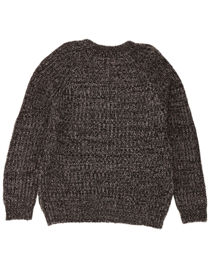 French Connection Herre Boat Neck Jumper Sweater Medium Grey Flecked Acryl