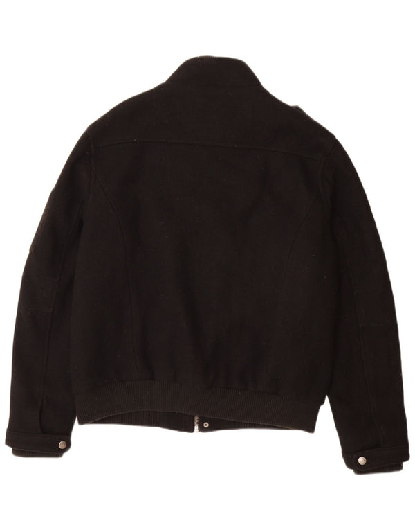 ANGELO LITRICO Herre Military Bomber Jacket UK 42 XL Sort Uld