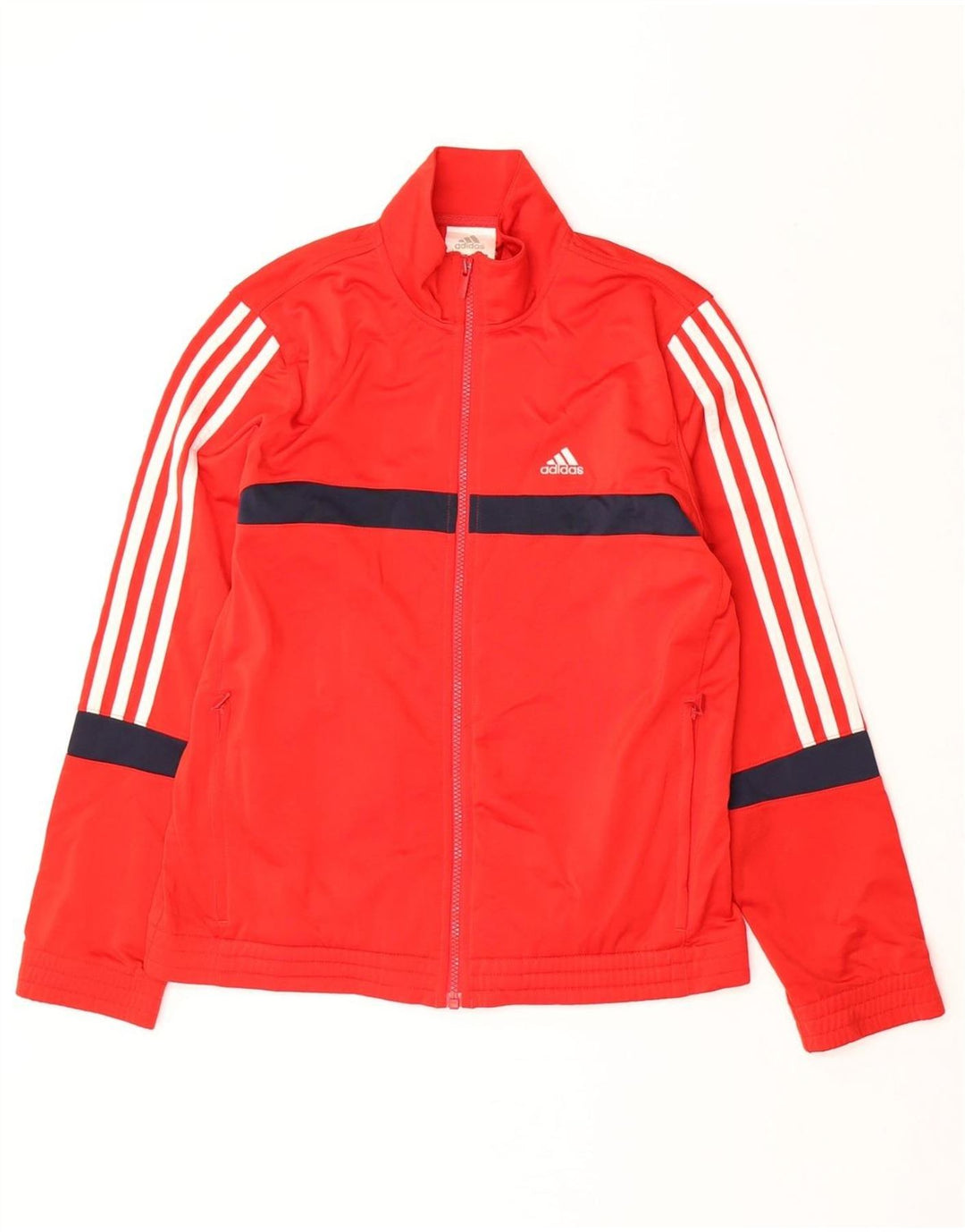 ADIDAS Træningsdragt til drenge Topjakke 13-14 år Rød Colourblock Polyester