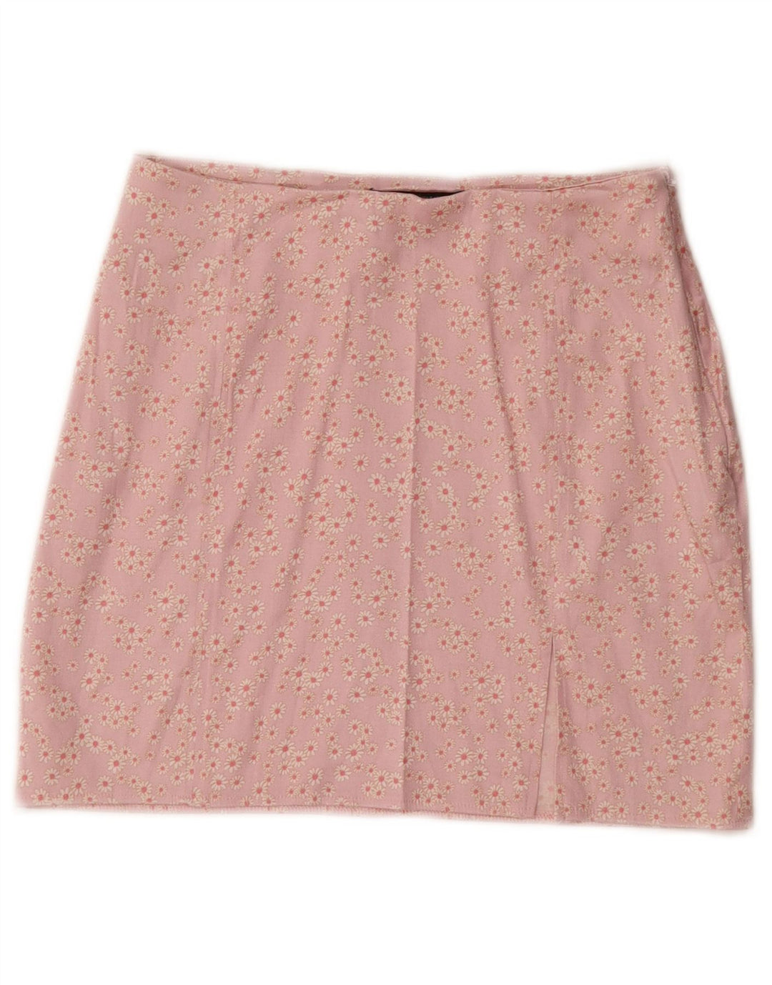 Zara Dame Mini-nederdel Small W26 Pink Blomster Syntetisk