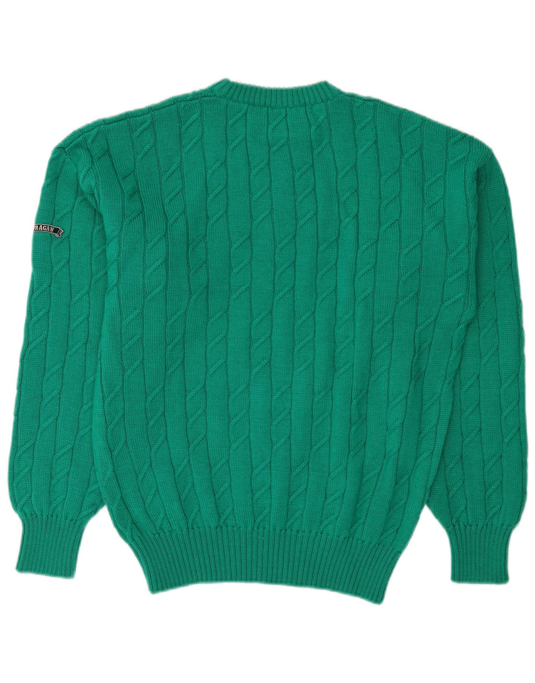 Ouragan Herre Crew Neck Jumper Sweater Small Green New Wool