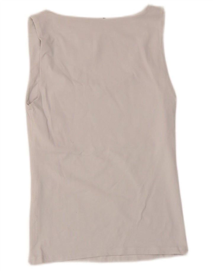 Zara Damevest Top UK 8 Small White Polyamide