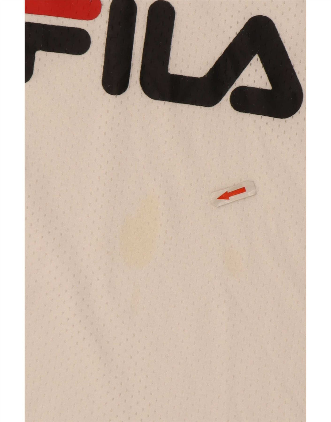 Fila Dame Grafisk T-Shirt Top UK 16 Stor Hvid Polyester