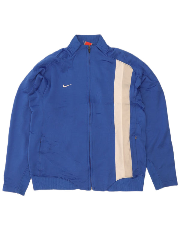 Nike træningsdragt topjakke til kvinder UK 18 XL Blå Colourblock Polyester