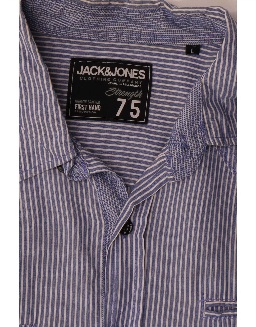 Jack & Jones Kortærmet Herreskjorte Stor Blå Nålestribe