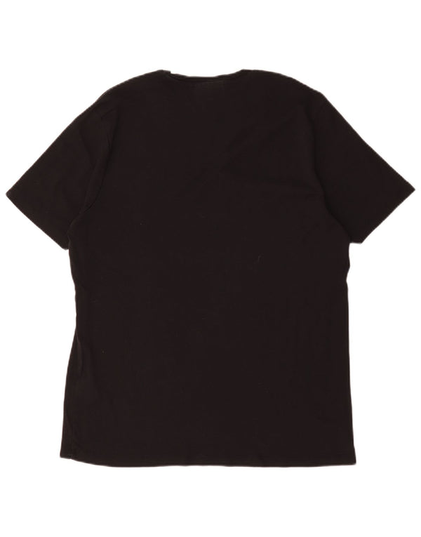 Hugo Boss Herre T-Shirt Top XL Sort Bomuld