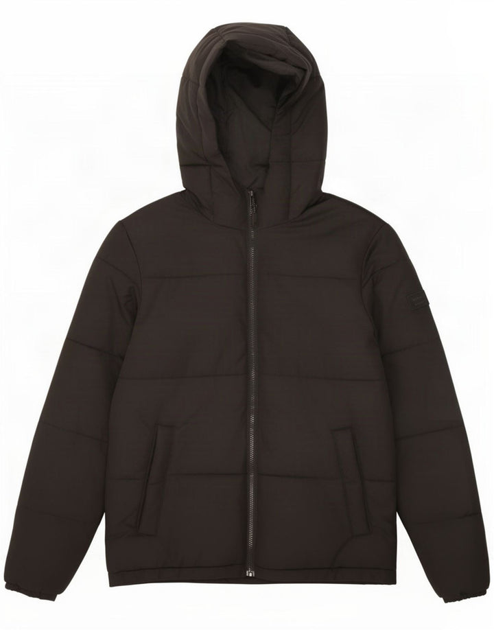 Jack & Jones Herre hættepolstret jakke UK 36 Small Black