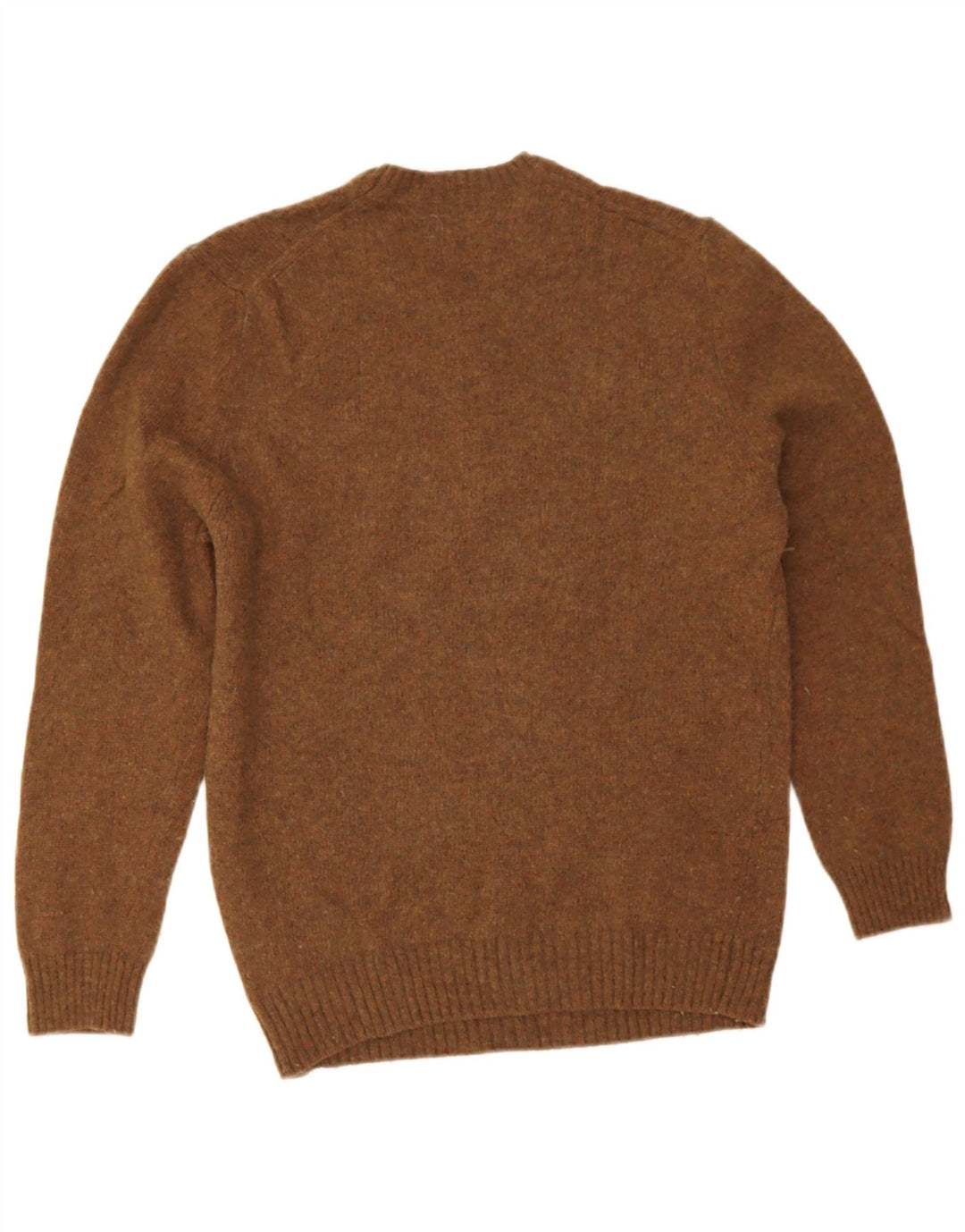 Zara Herre sweater med rund hals, medium brun uld