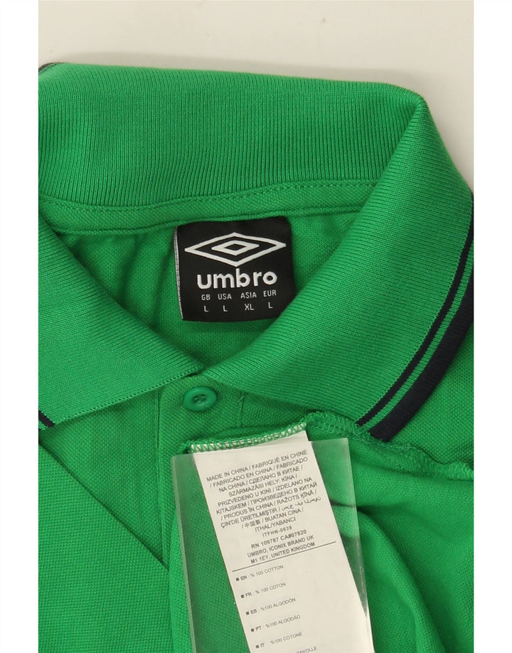 UMBRO Poloskjorte til mænd Stor Grøn Colourblock Bomuld