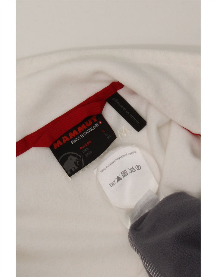 Mammut Dame Fleece Gilet UK 16 Large White Colourblock Polyester