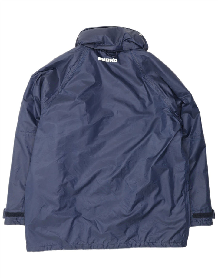 UMBRO Herre Windbreaker Jacket UK 38 Medium Navy Blue Polyamide