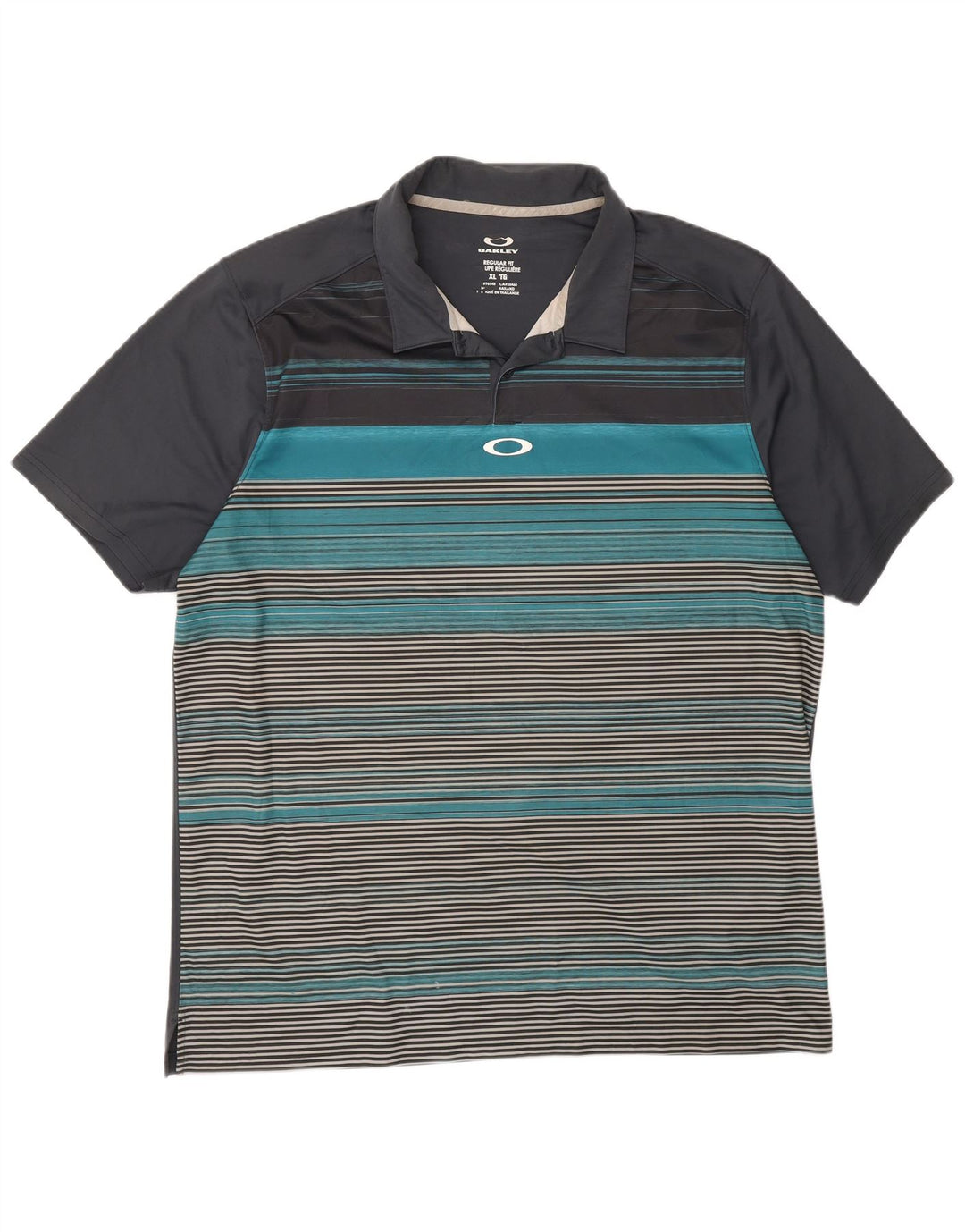 Oakley Herre Regular Fit Polo Shirt XL Gråstribet