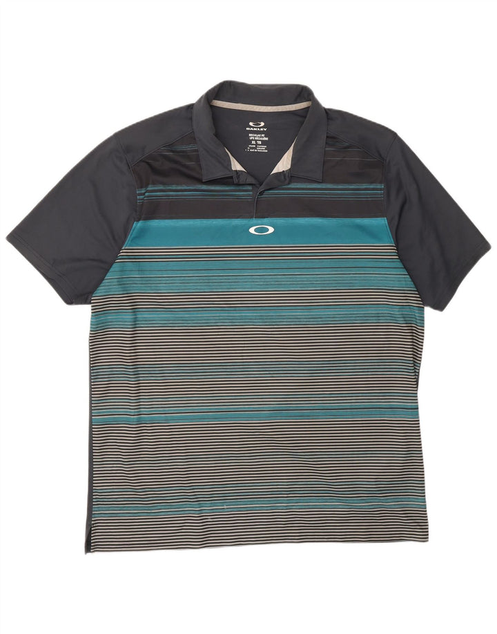 Oakley Herre Regular Fit Polo Shirt XL Gråstribet