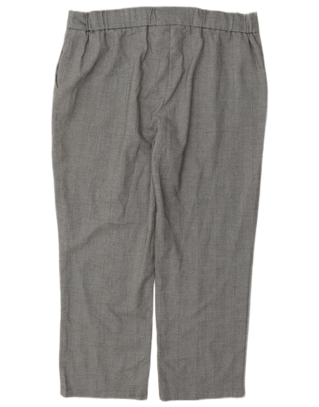 Marks & Spencer Dame Cropped Trousers UK 14 Large W34 L24 Grå Polyester