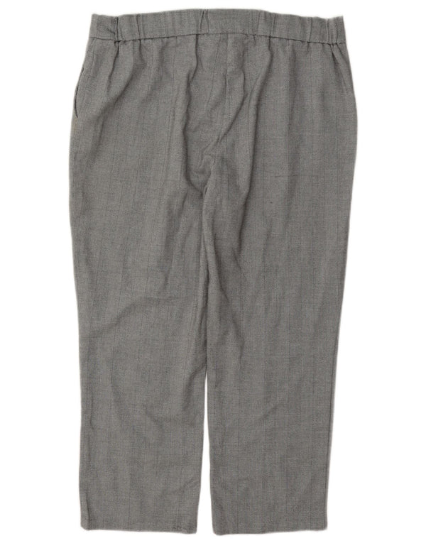 Marks & Spencer Dame Cropped Trousers UK 14 Large W34 L24 Grå Polyester