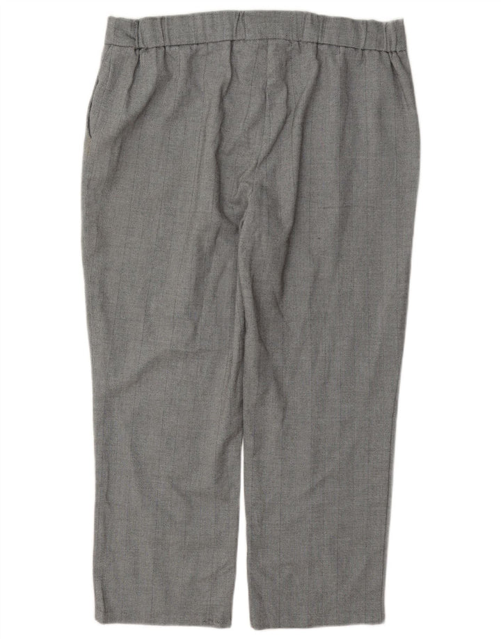 Marks & Spencer Dame Cropped Trousers UK 14 Large W34 L24 Grå Polyester