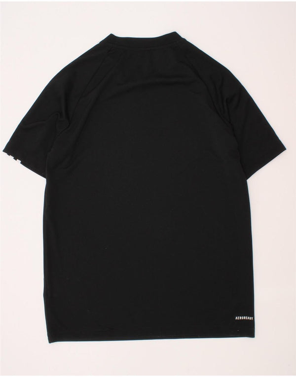 Adidas Boys Aeroready T-Shirt Top 13-14 År Sort Polyester