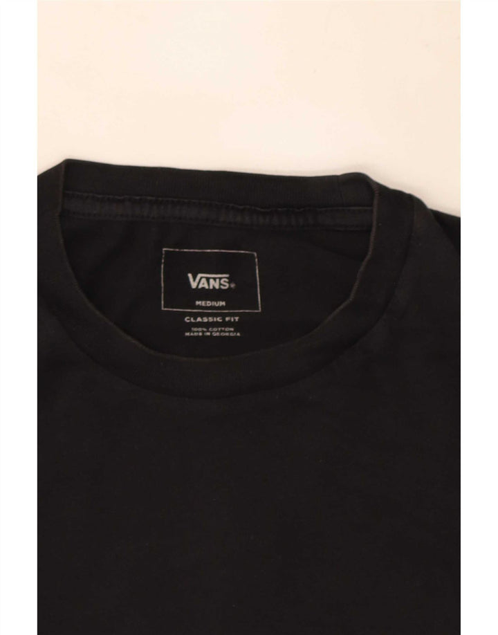 Vans Herre Classic Fit Grafisk T-Shirt Top Medium Sort Bomuld