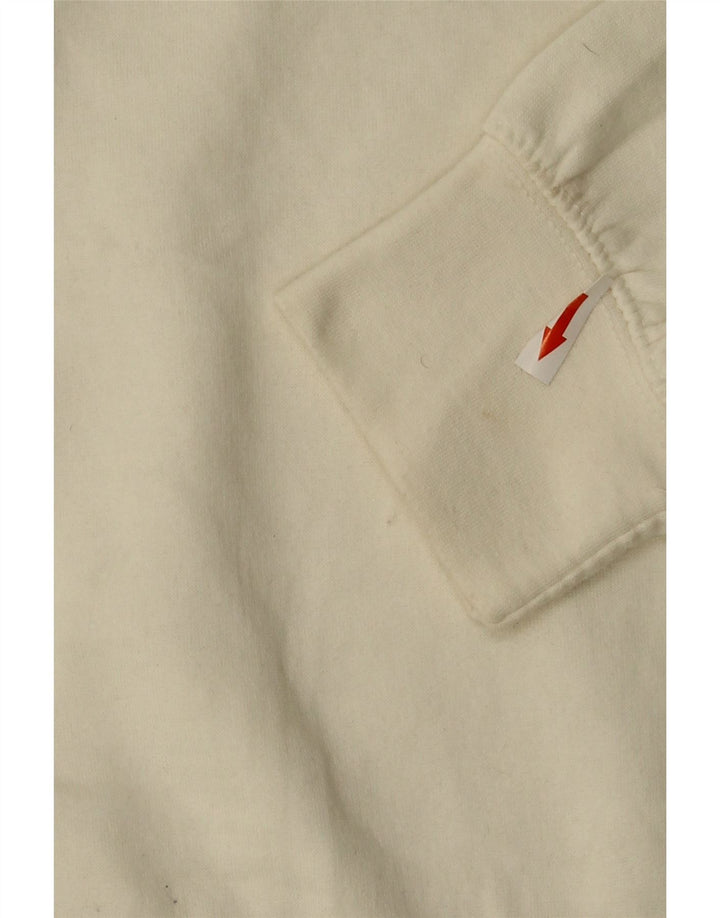 Zara Dame Sweatshirt Jumper UK 14 Medium White Polyester