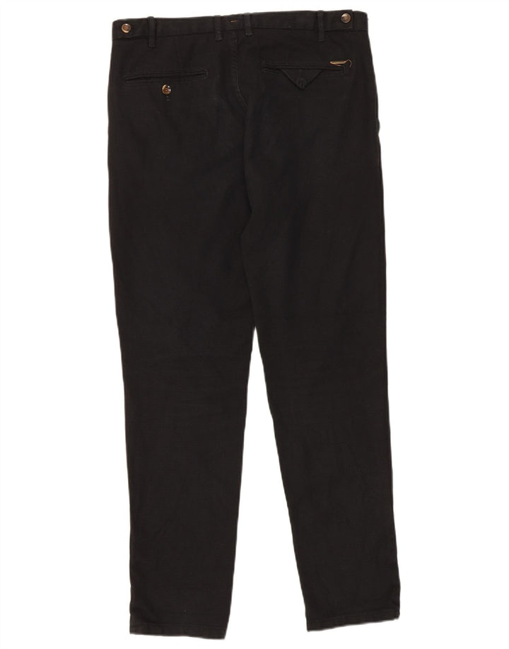 Zara Herre Slim Suit Bukser EU 40 Medium W31 L30 Sort Polyester