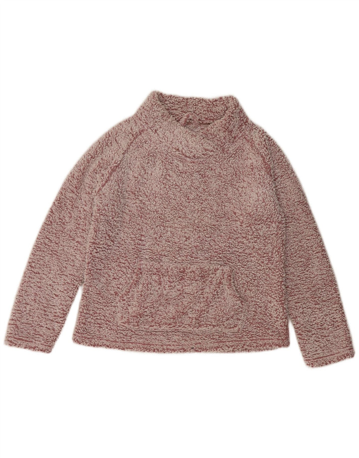 John Lewis Dame Loose Fit Fleece Jumper UK 14 Medium Pink Polyester