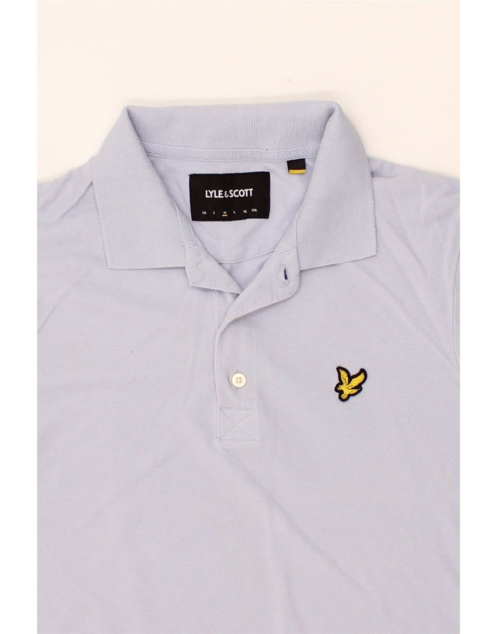 LYLE & SCOTT Mens Polo Shirt Medium Purple Cotton Vintage Lyle & Scott and Second-Hand Lyle & Scott from Messina Hembry 