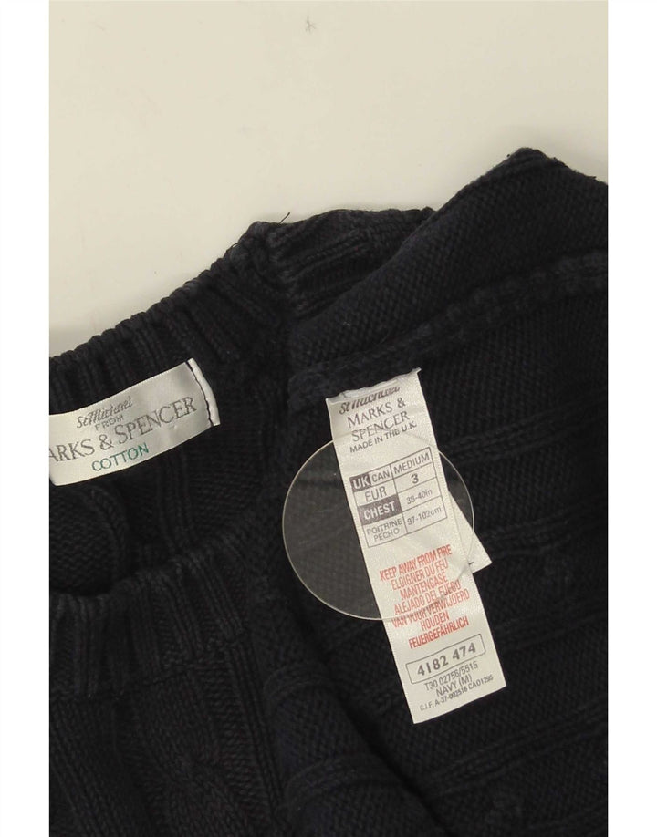 Marks & Spencer Herre sweater med rund hals, medium marineblå bomuld