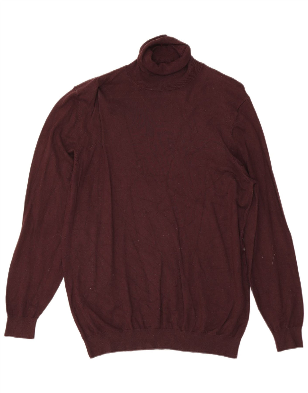 Zara Herre Rullehals sweater Medium Burgundy
