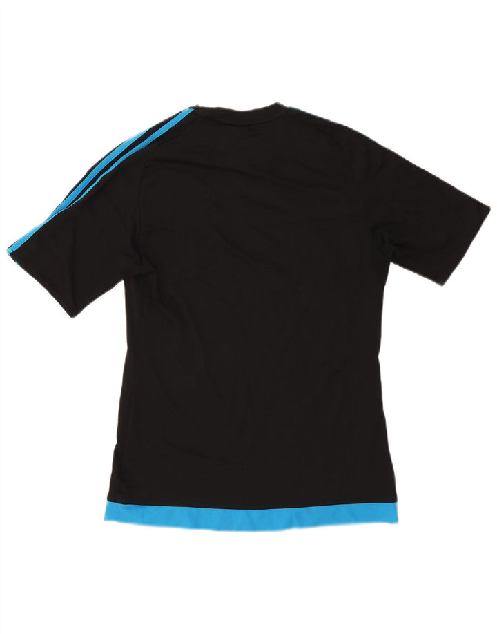 Adidas Herre Climalite T-Shirt Top Lille Sort Colourblock Polyester