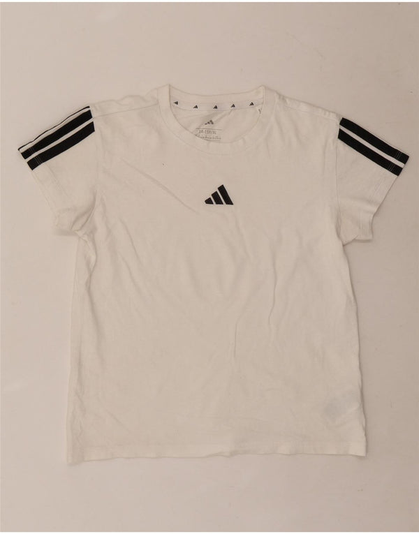 Adidas Boys T-Shirt Top 14-15 år XL Hvid Bomuld