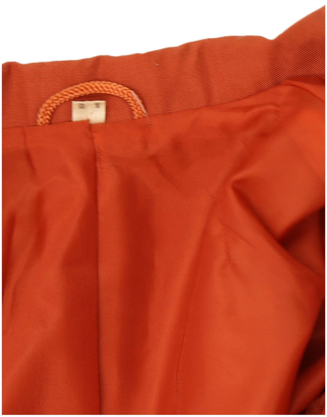 NINO Dame Dobbeltradet Blazer Jacket UK 16 Large Orange Polyester