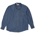 VINTAGE Denimskjorte til mænd Størrelse 43/44 XL Blå Bomuld
