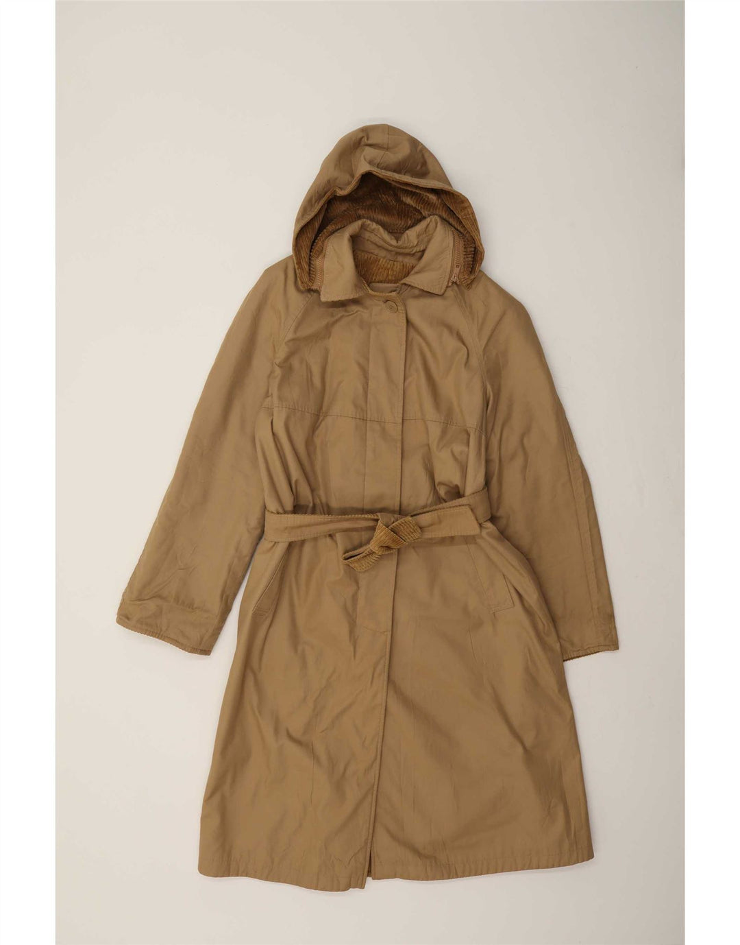 Vintage hættejakke til kvinder UK 14 Medium Beige