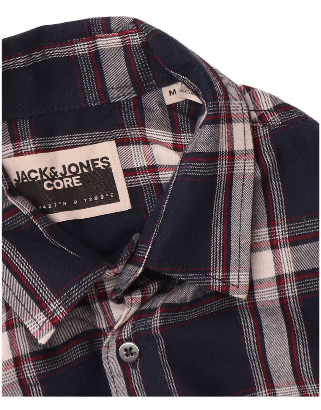 Jack & Jones Herre flannelskjorte Medium marineblå ternet bomuld