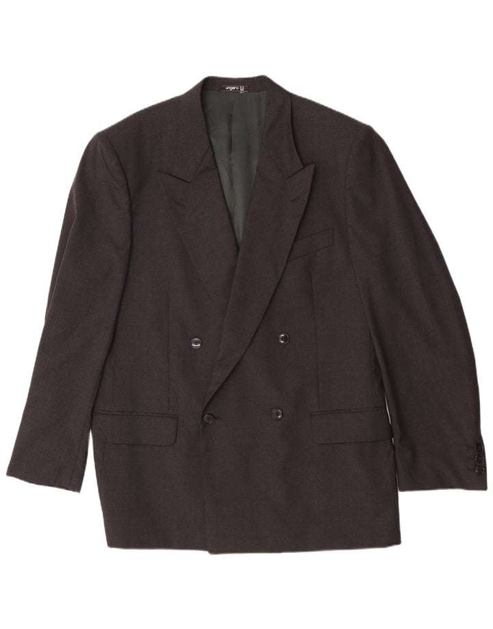 Ungaro Herre Dobbeltradet Blazerjakke IT 50 Stor Grå Virgin Wool