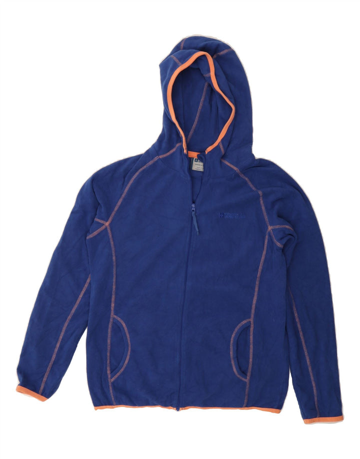 MOUNTAIN WAREHOUSE Womens Hooded Fleece Jacket UK 12 Medium  Blue Vintage Mountain Warehouse and Second-Hand Mountain Warehouse from Messina Hembry 