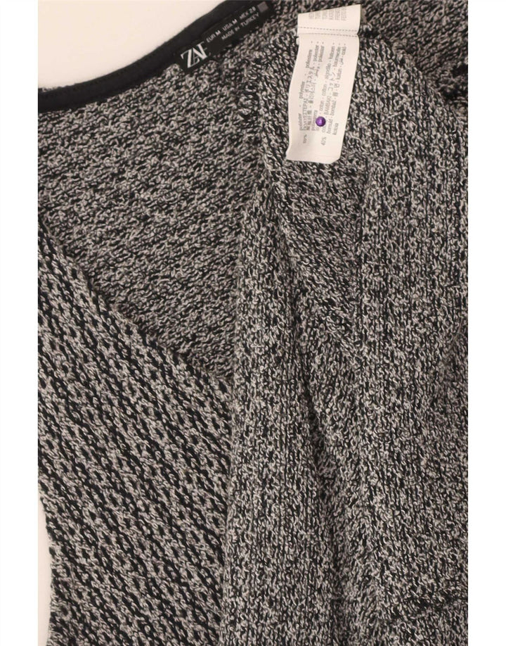 Zara Damevest Top UK 12 Medium Grå Polyester