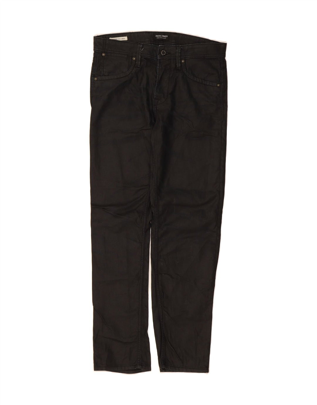 JACK & JONES Mens Mike Straight Jeans W32 L30 Navy Blue Cotton Vintage Jack & Jones and Second-Hand Jack & Jones from Messina Hembry 