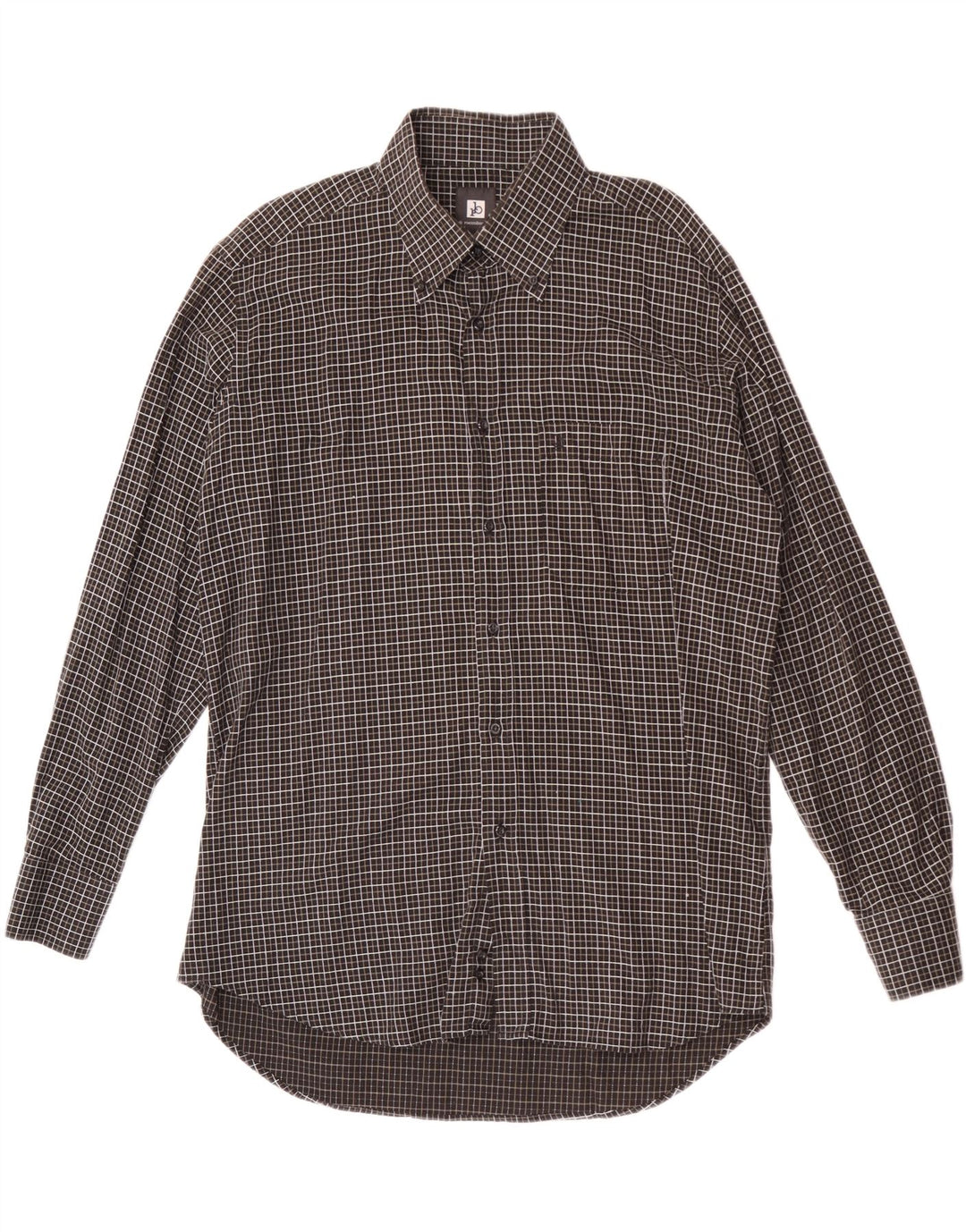 Roccobarocco Herreskjorte Str. 44 17 1/2 XL Sort Ternet Bomuld
