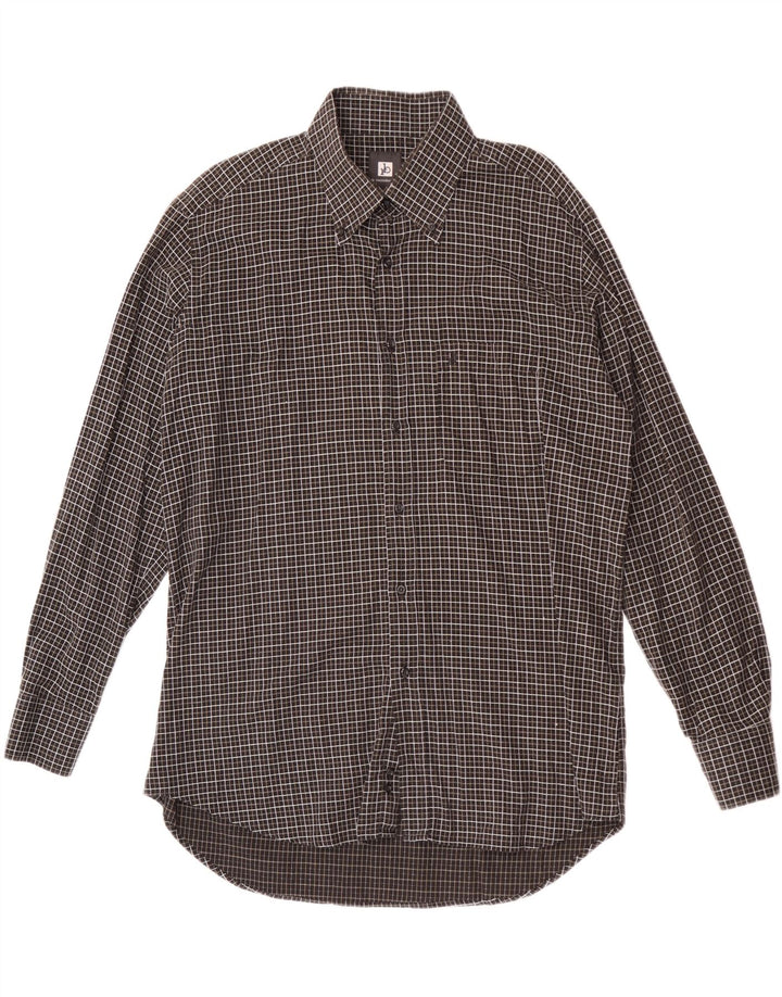 Roccobarocco Herreskjorte Str. 44 17 1/2 XL Sort Ternet Bomuld