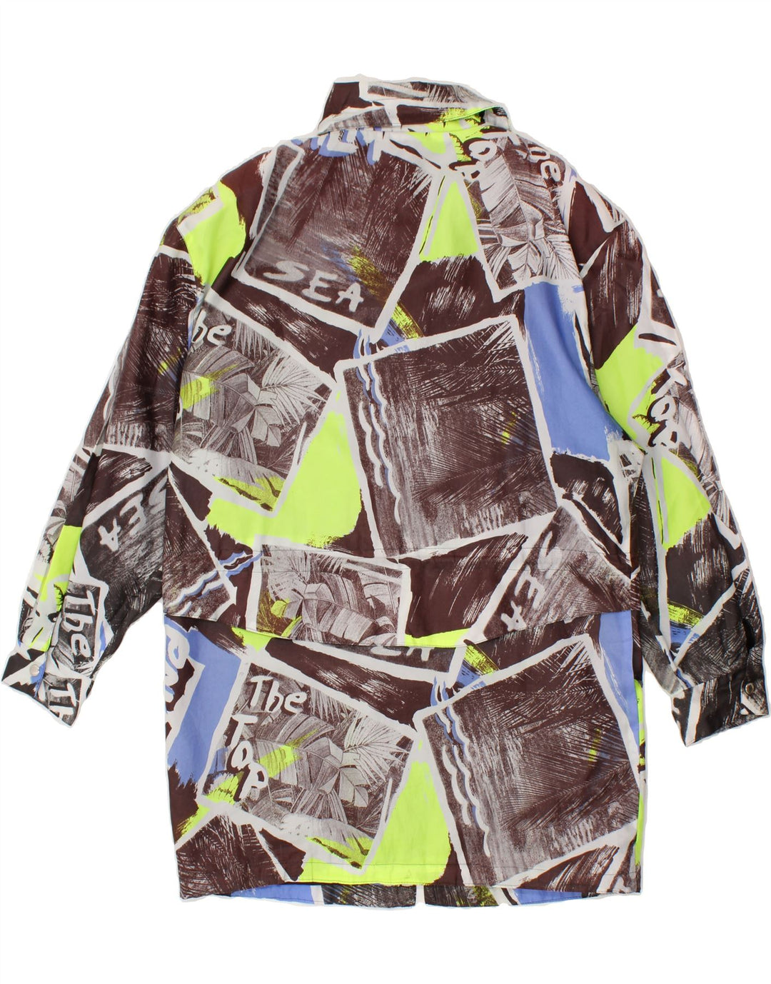VINTAGE Womens Windbreaker Coat UK 12 Medium Grey Colourblock Vintage Vintage and Second-Hand Vintage from Messina Hembry 