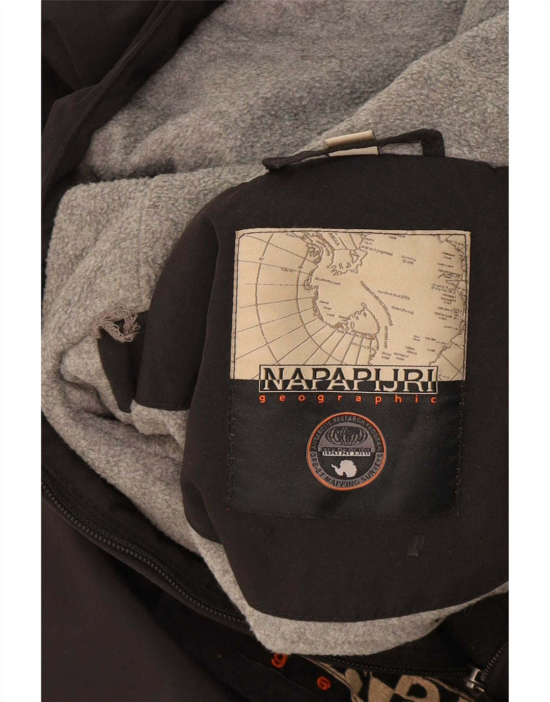 Napapijri Herre Grafisk Hættejakke Anorak UK 38 Medium Sort Polyamid
