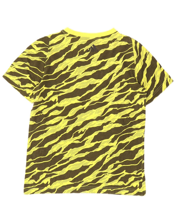 Adidas drenge T-shirt top 11-12 år gul dyreprint