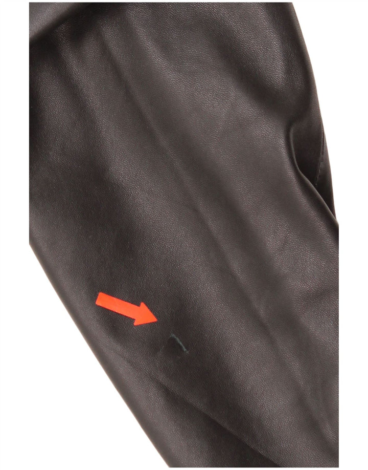 Vintage læderjakke til kvinder UK 14 Medium sort læder