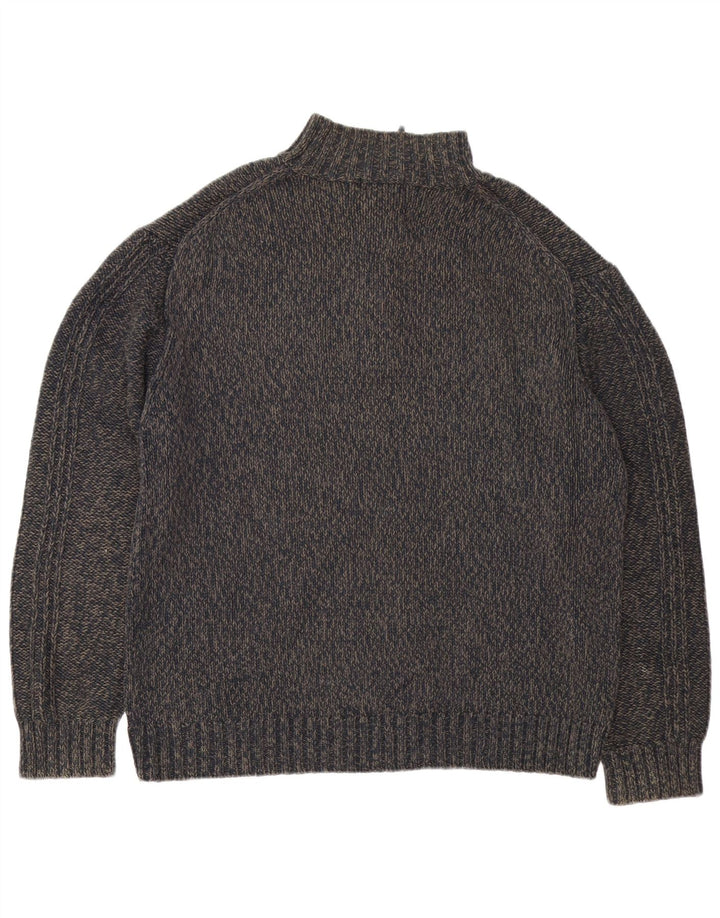 Marks & Spencer Herre Blue Harbor Zip Neck Jumper Sweater XL Navy Blue