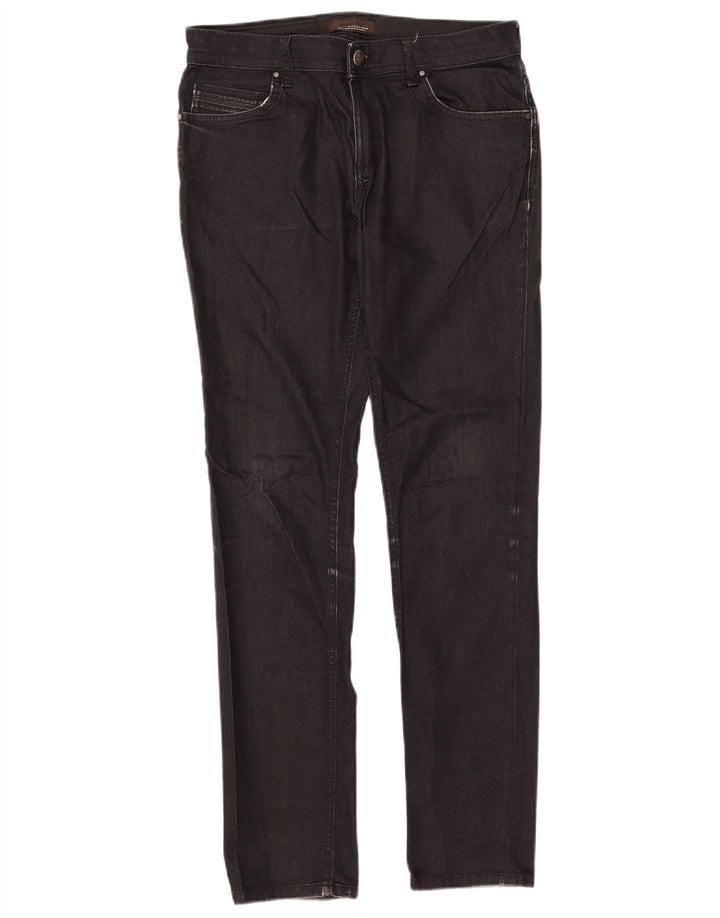 Zara Herre Slim Jeans EU 40 Medium W31 L31 Sort Bomuld