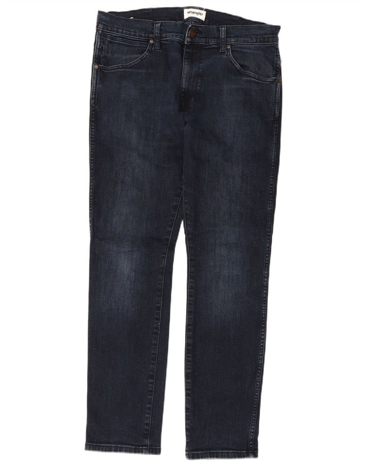 WRANGLER Herre Larston Slim Jeans W32 L32 Blå Bomuld