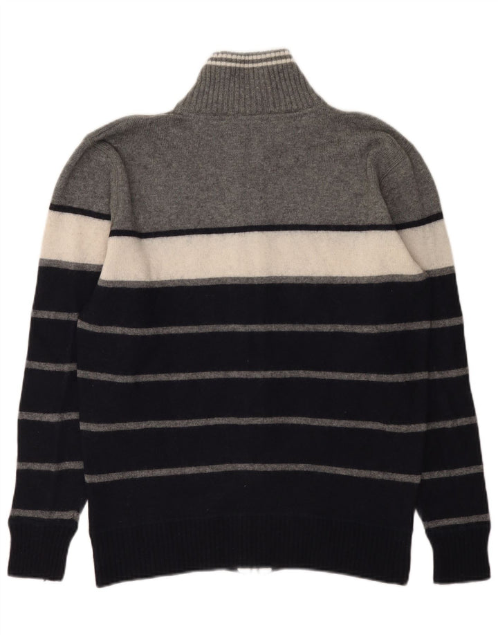 North Sails Herre Cardigan Sweater Stor Marineblå Stribet Uld